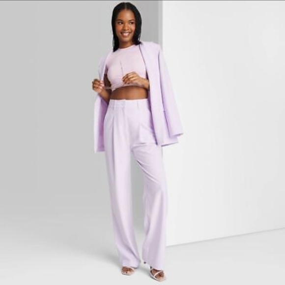 wild fable Pants - NWT Wild Fable Light Violet High-Rise Wide Leg Trousers Size 2